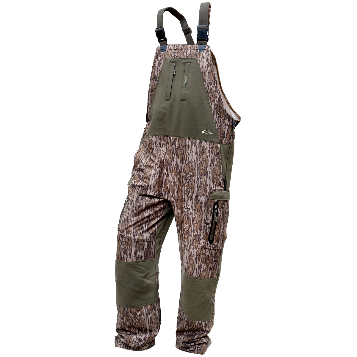 Drake Waterfowl MST Stretch Bibs in Mossy Oak Bottomland